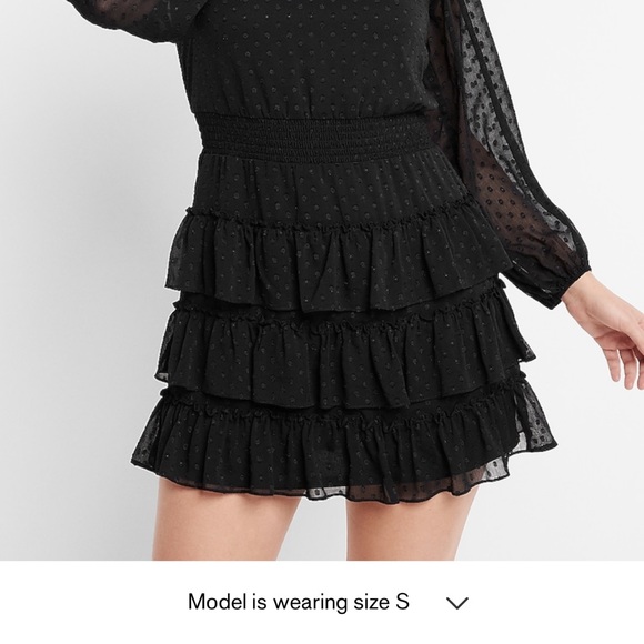 Black Sheer Sleeves Express mini dress - Picture 5 of 11